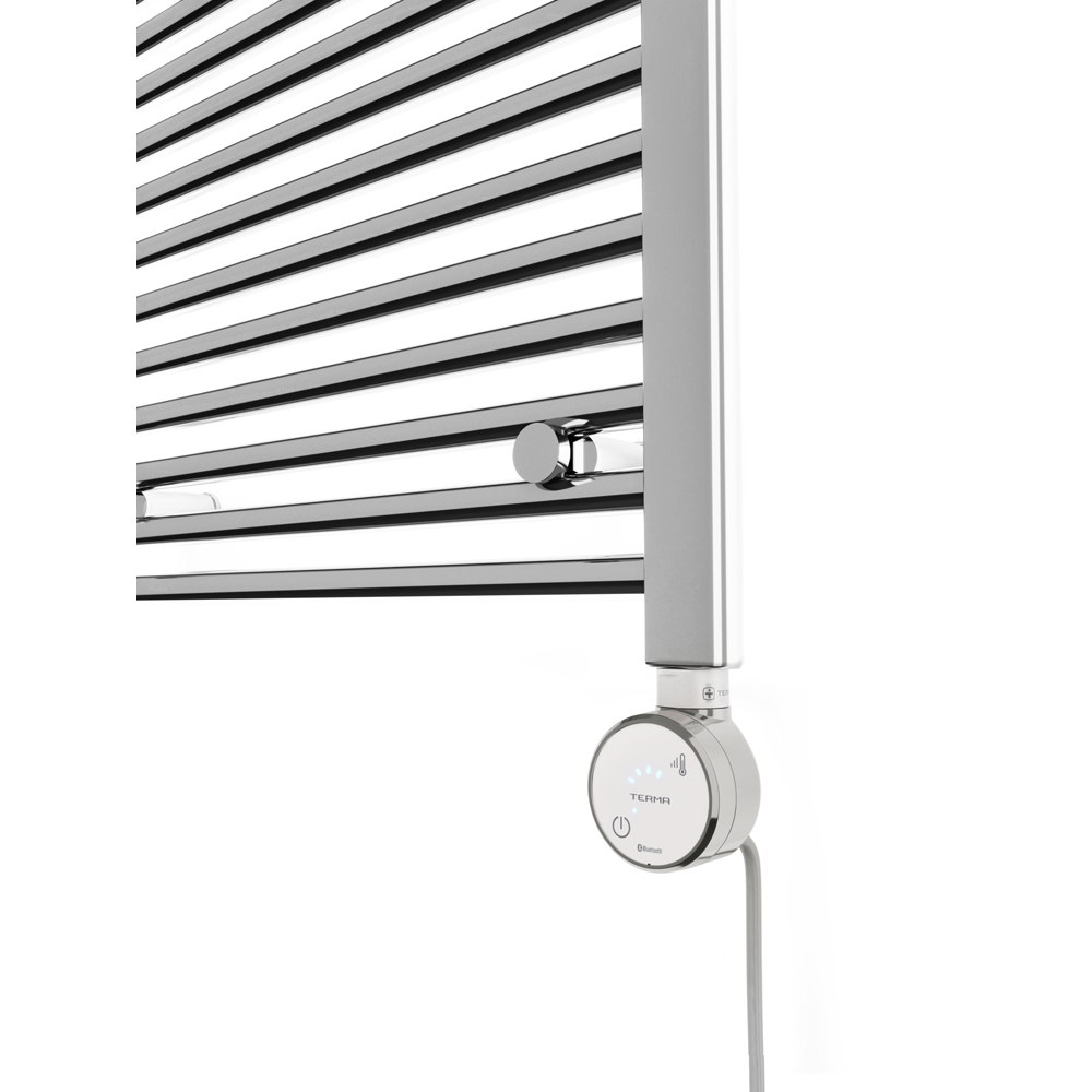 Terma Leo Chrome Electric Towel Rail with MOA Blue Element Upgrade 1800 x 600mm Image 4