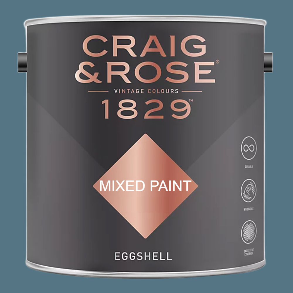 Craig & Rose 1829 Vintage Walls Wood and Metal Braze Blue Eggshell Paint 2.5L Image 2