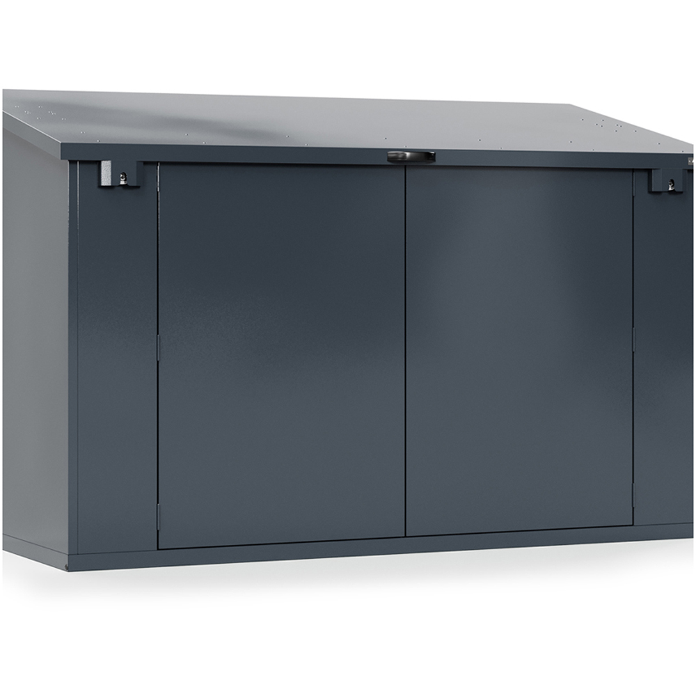 Asgard Maxess E Pro 8 x 4ft Double Door Grey Bike Storage Shed Image 3