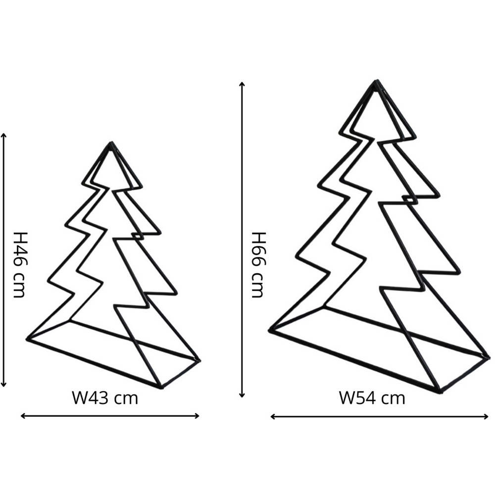 Ivyline Black Metal Tree-Shaped Log Holder Set of 2 Image 5