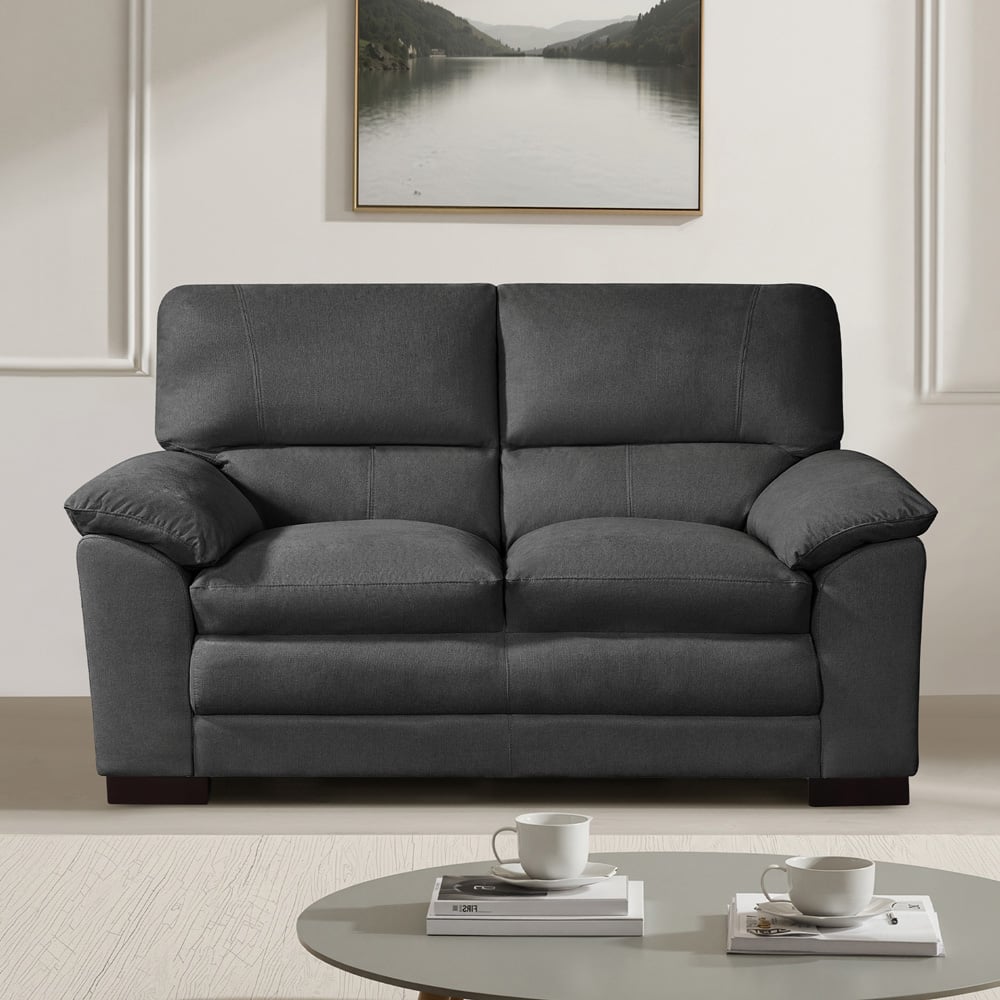 Artemis Home Ramona 2 Seater Charcoal Grey Fabric Sofa Image 3