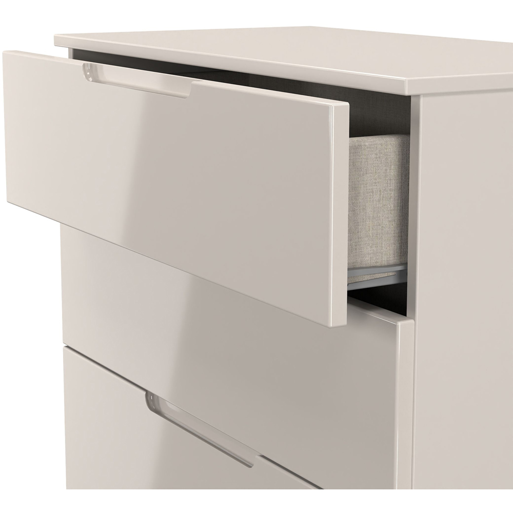 Crowndale Milan 4 Drawer Kashmir Gloss and Kashmir Deep Chest of Drawers Ready Assembled Image 5
