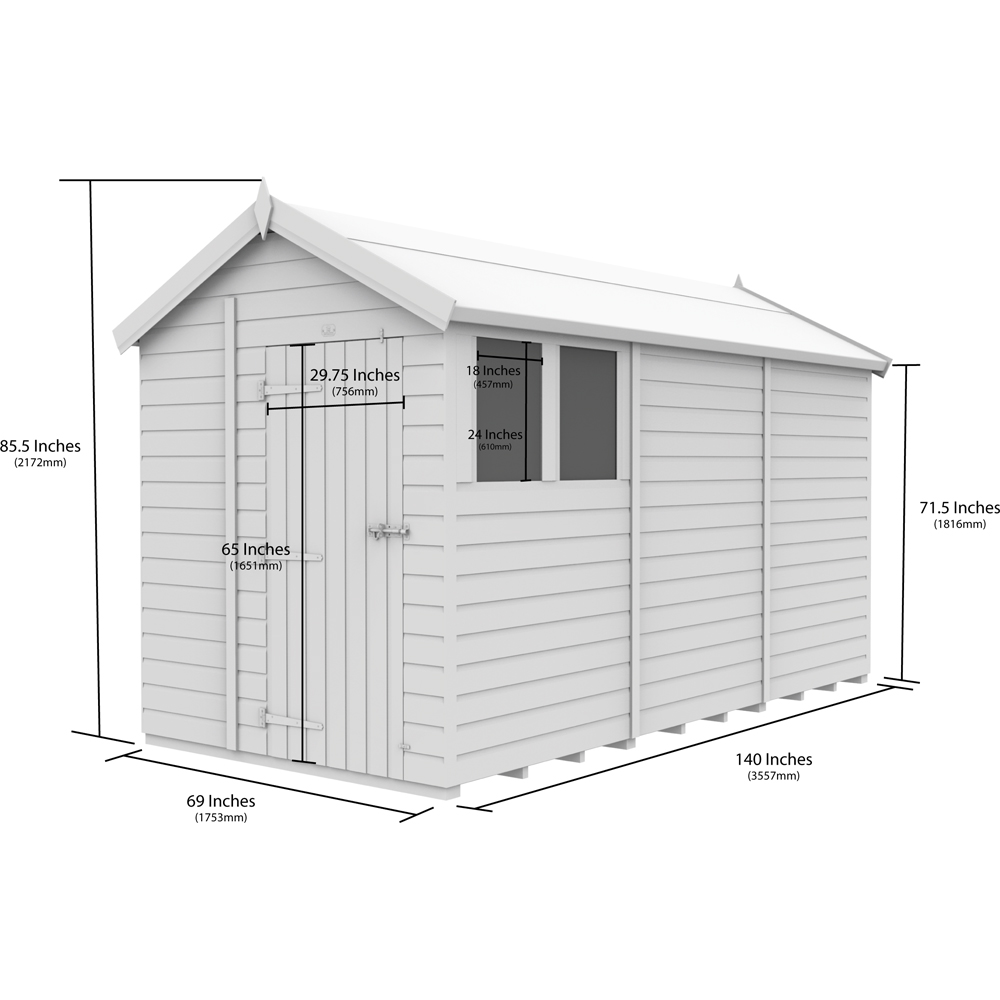 DIY Sheds 6 x 12ft Tongue and Groove Timber Apex Garden Shed Image 8