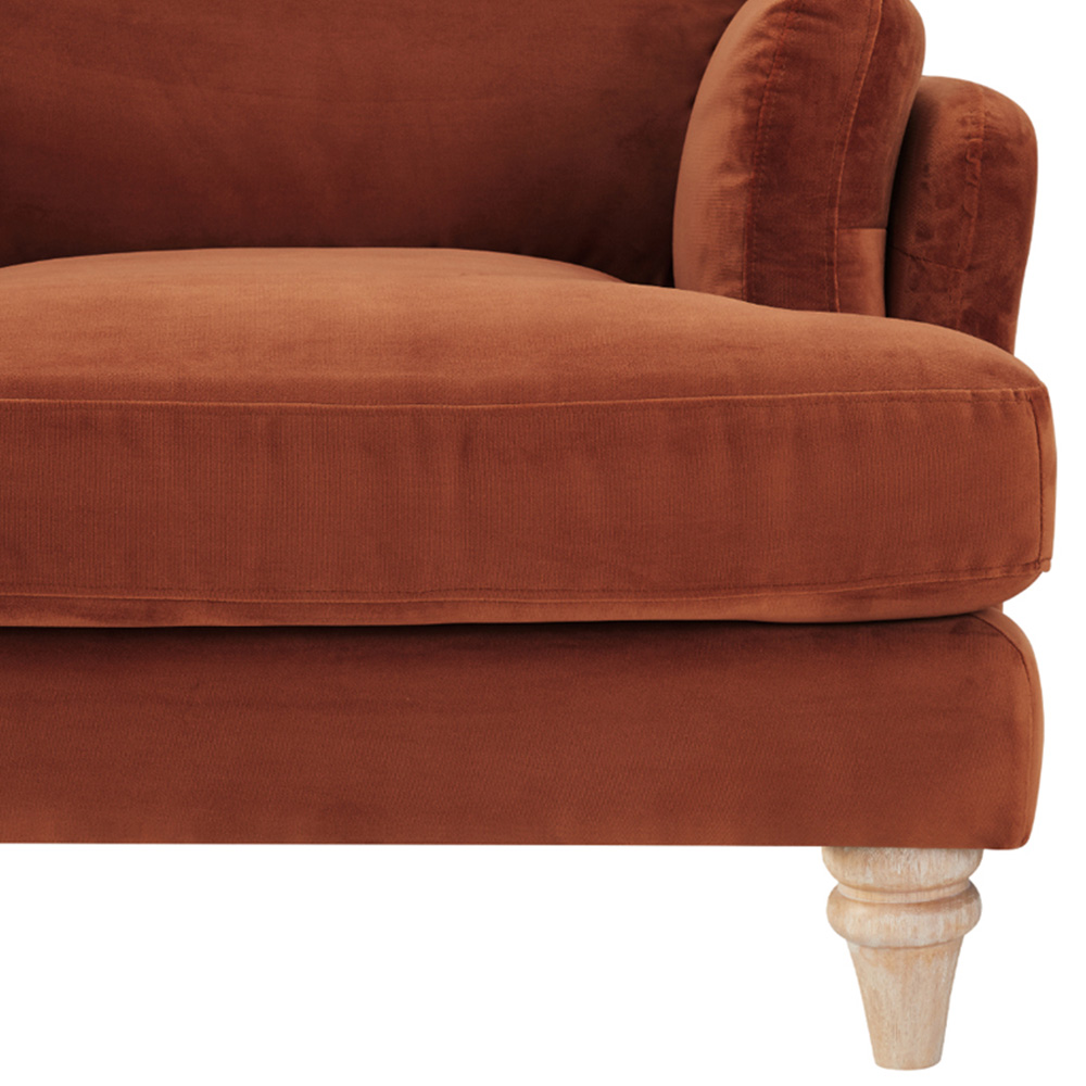 Home Detail Regent 2 Seater Burnt Orange Velvet Sofa Image 8