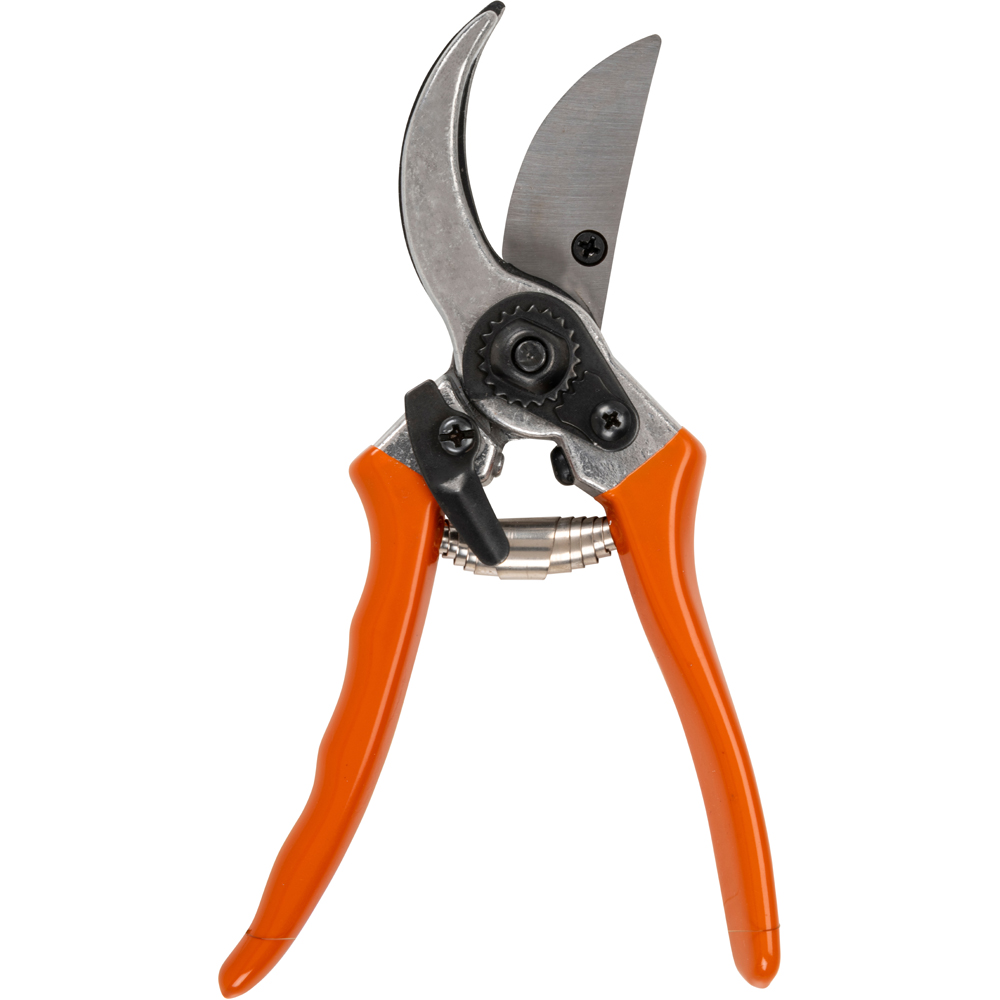 RHS Terracotta Carbon Steel Bypass Garden Secateur with Replacement Blade and Spare Spring Image 3