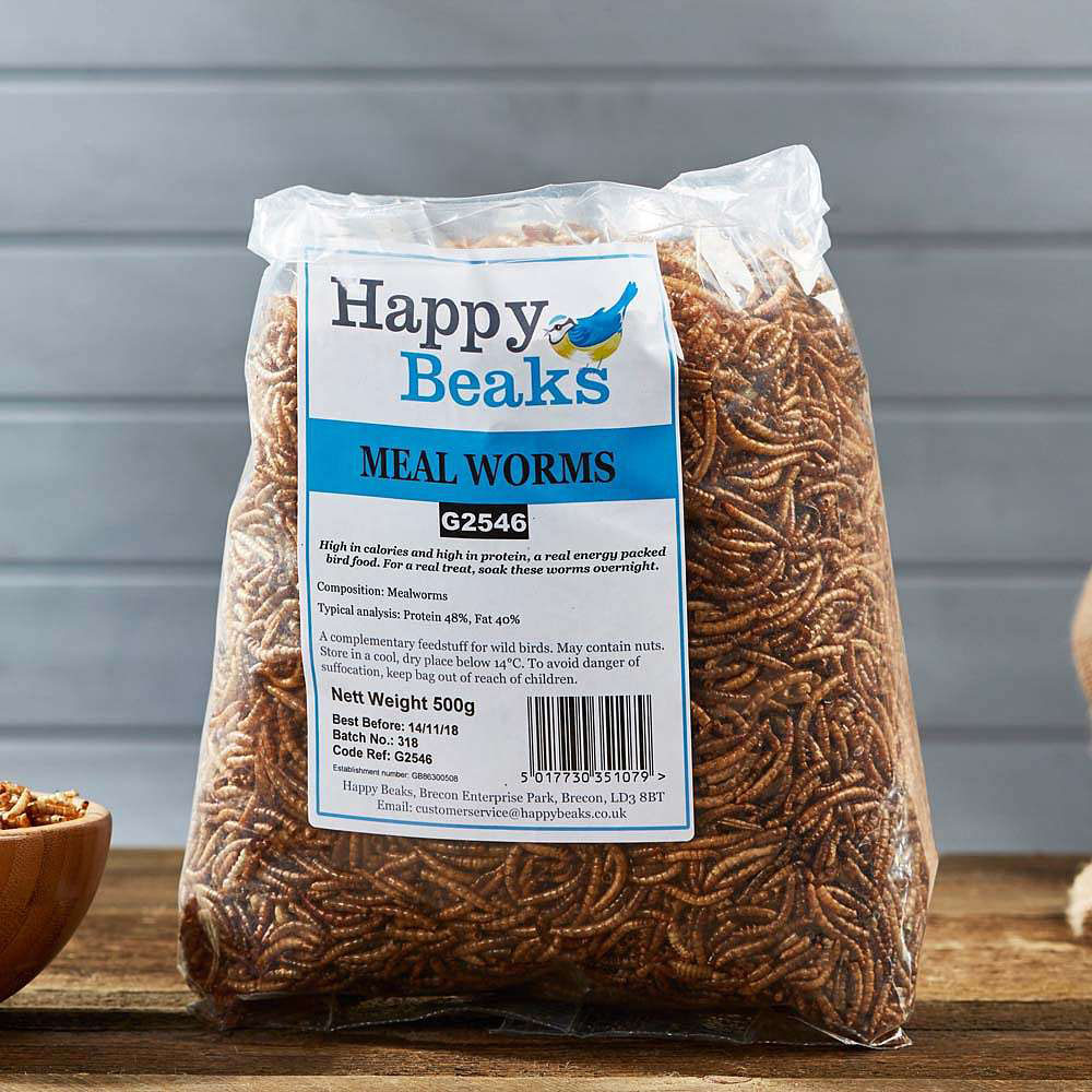 Happy Beaks Meal Worms Bag Bird Food 500g Image 2