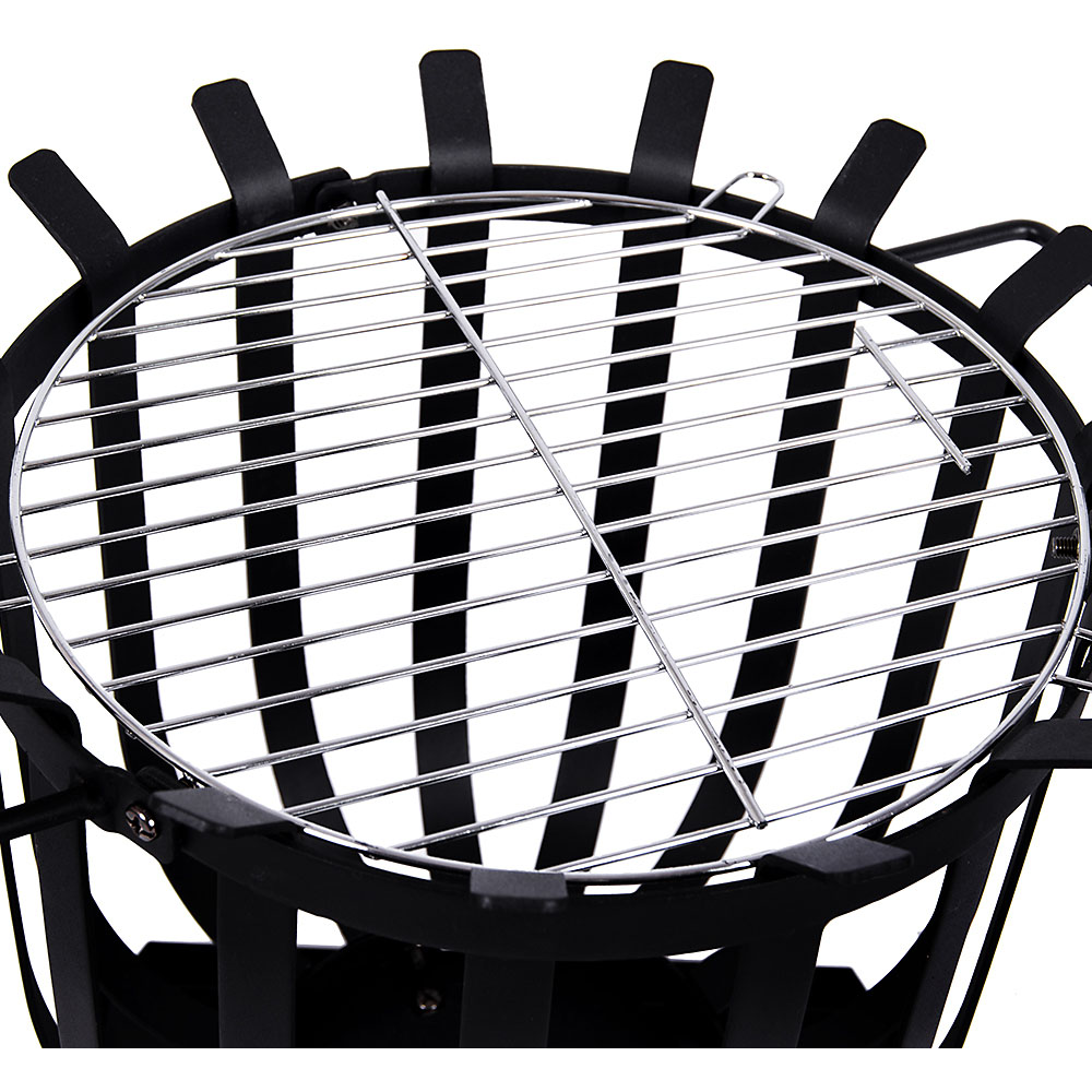 Garden Vida Black Square Steel Brazier Image 2