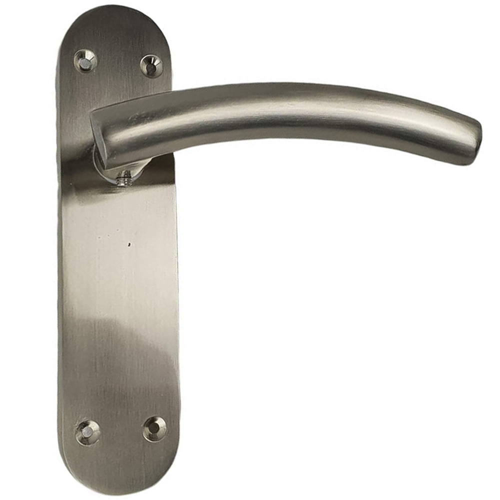 Golden Grace Satin Stainless Steel Arched T-Bar Door Handle Set 180 x 45mm Image