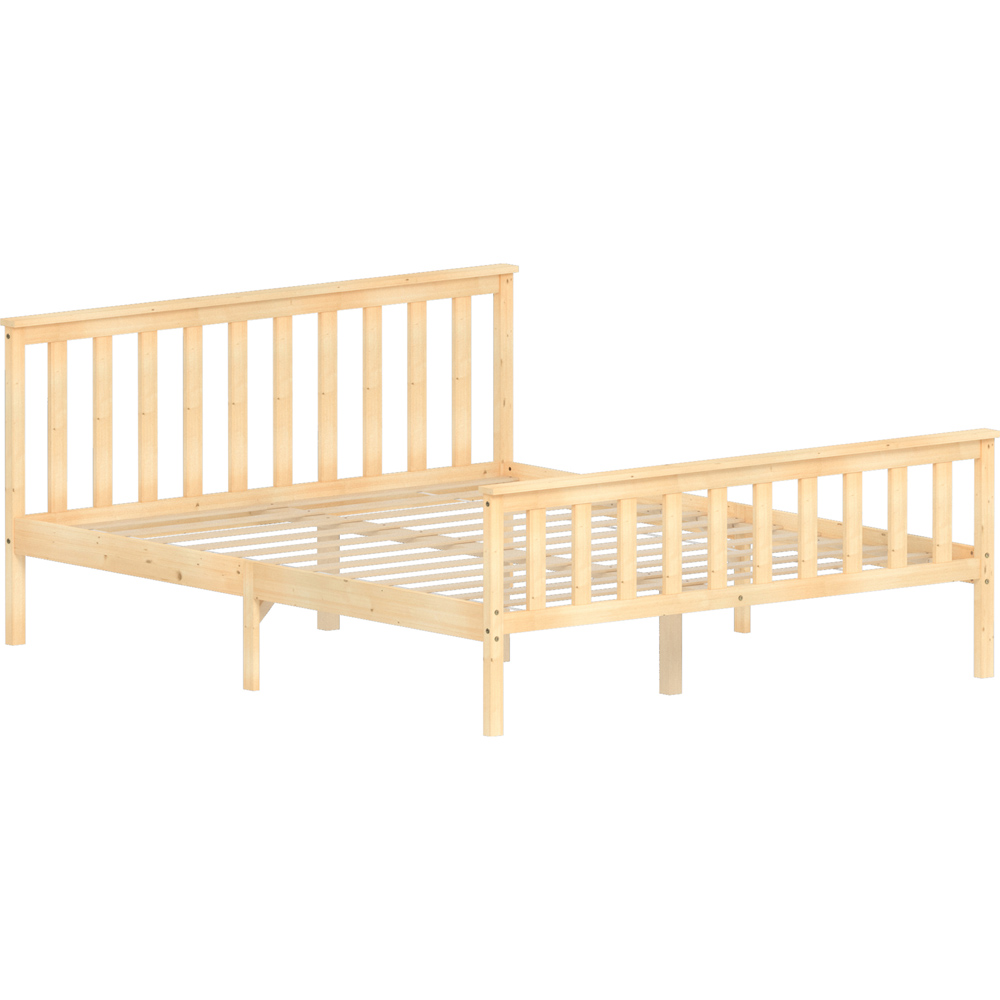 Vida Designs Milan King Size Pine High Foot Wooden Bed Frame Image 2