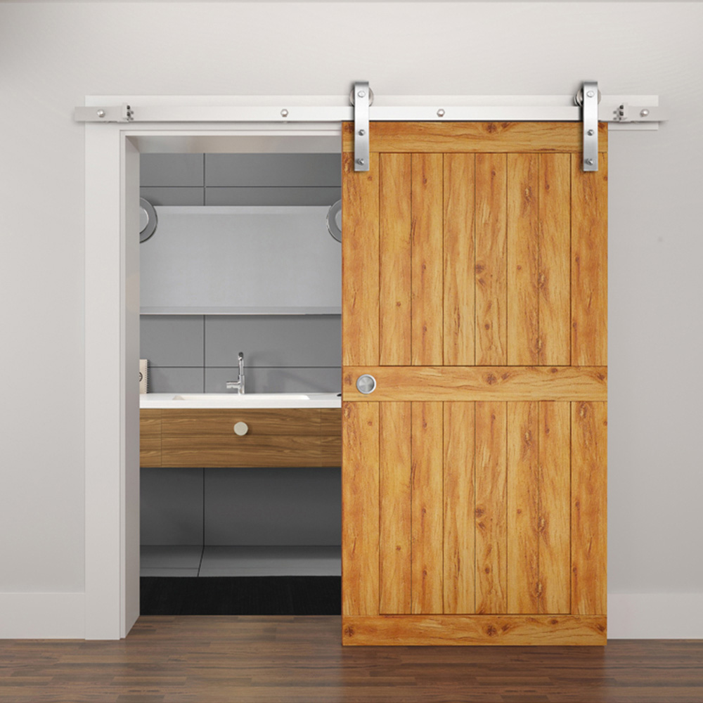 Coburn Flat Track 100 Stainless Steel Straight Hanger One Door System 1000mm Image 3