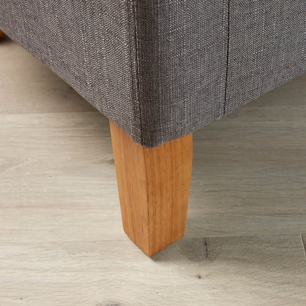 Home Source Bedford Light Grey Padded Tub Chair Image 4