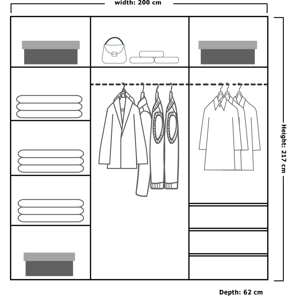 Sliding Wardrobes 4U Monali 2 Door Grey Silver Trim Mirrored Wardrobe Image 5