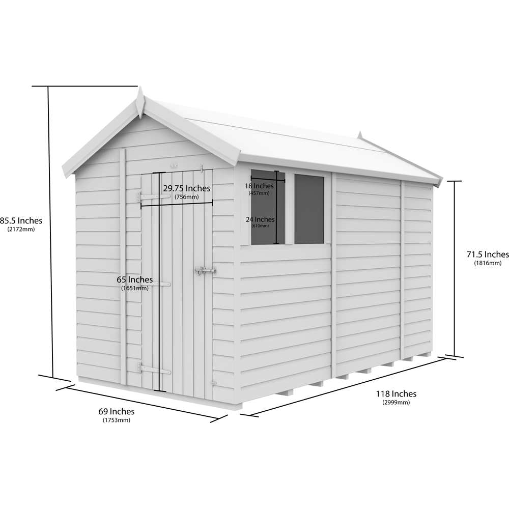 DIY Sheds 6 x 10ft Tongue and Groove Timber Apex Garden Shed Image 9