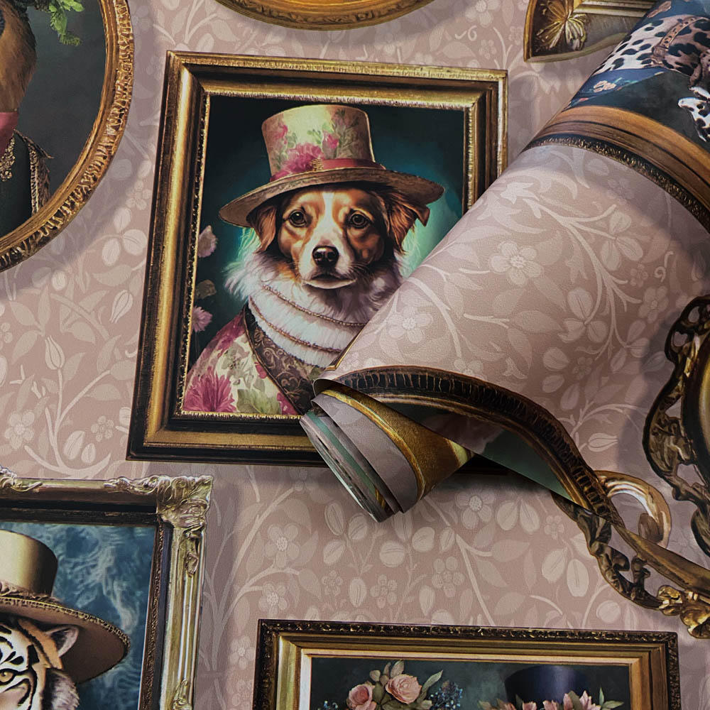 Holden Decor Regal Beasts Pink Wallpaper Image 2