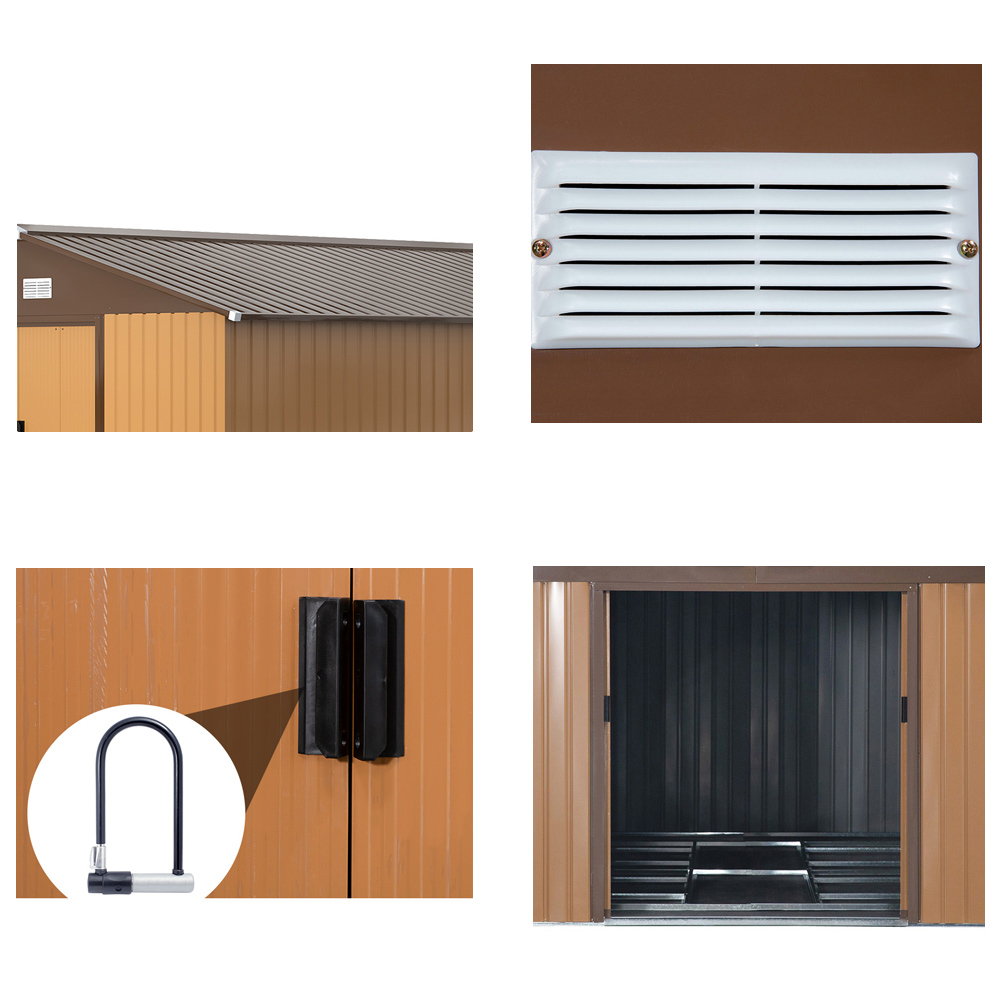 Outsunny 13x11ft Metal Storage Shed Image 5