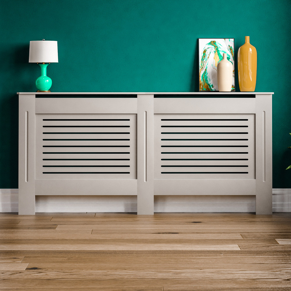 Vida Designs Milton Olive Grey Radiator Cover Large Image 7