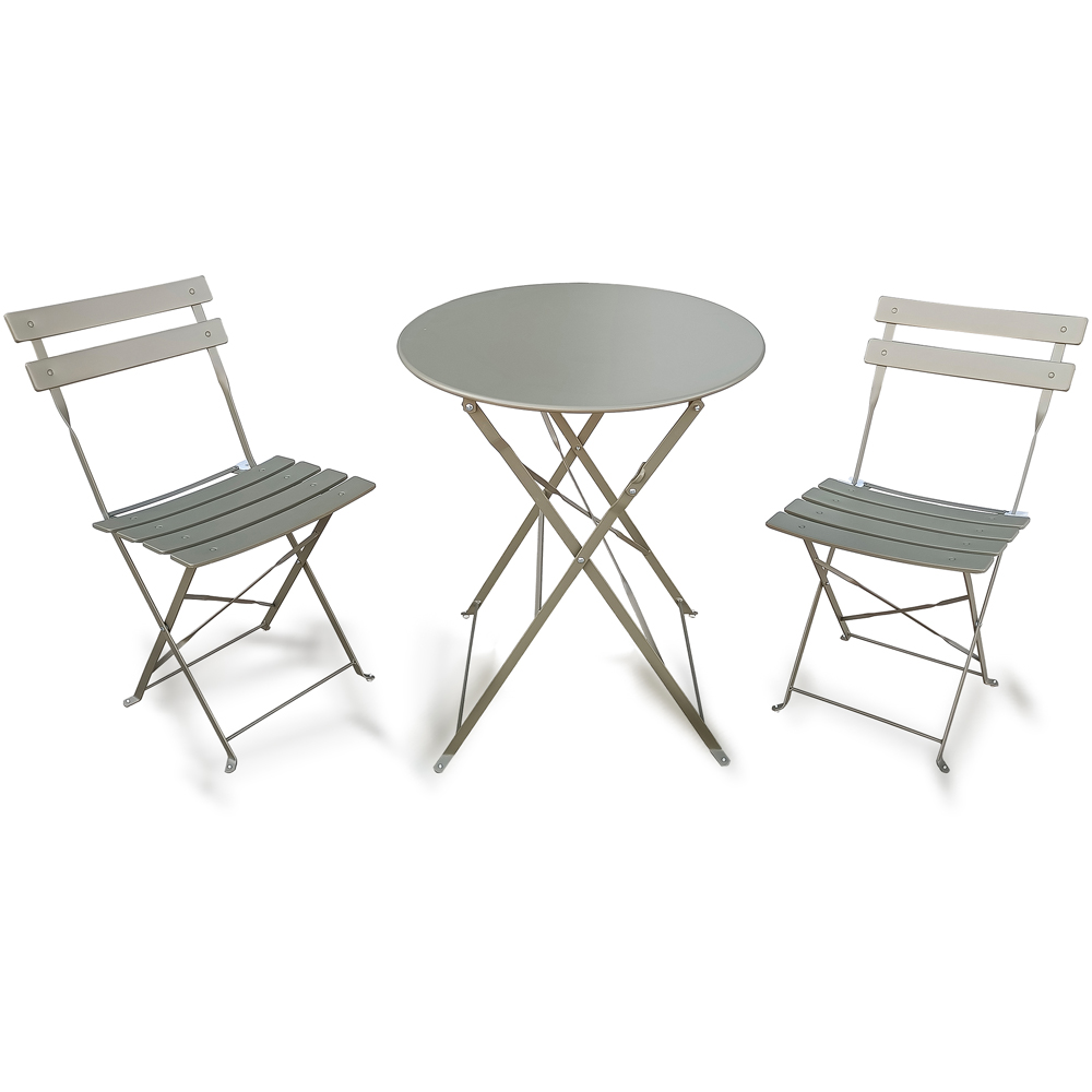 Florence 2 Seater Metal Foldable Bistro Set Image 2