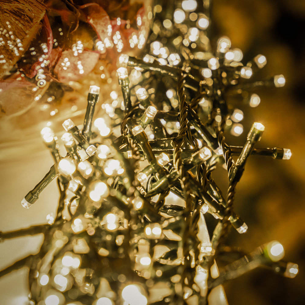The Christmas Centre 750 Warm White LED Multifunction Green Cable Compact String Light 18.75m Image 4