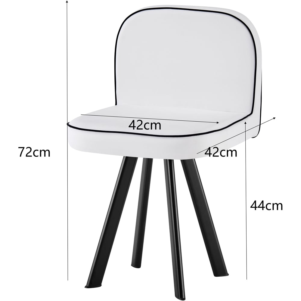 Comfy Living 6 Seater Dining Set Black and White Image 8