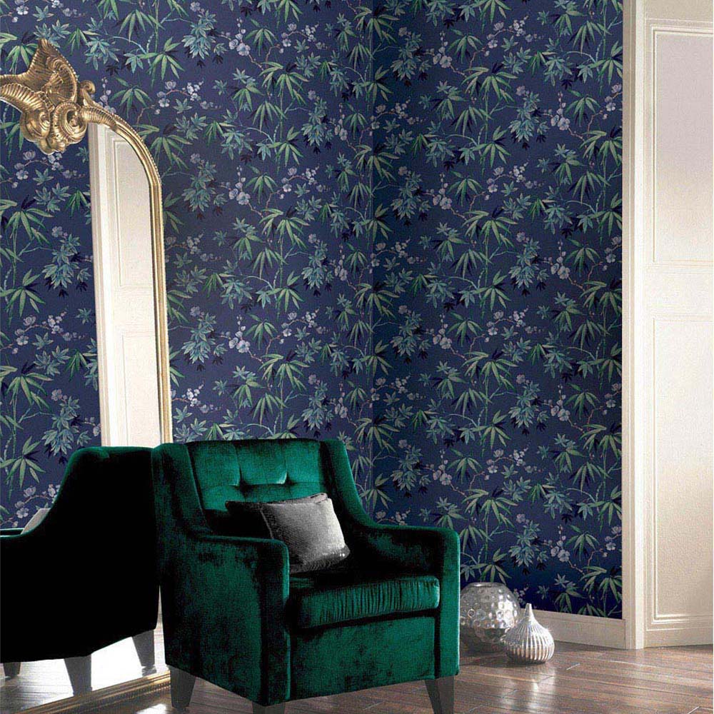 Arthouse Jasmine Garden Navy Wallpaper Image 4