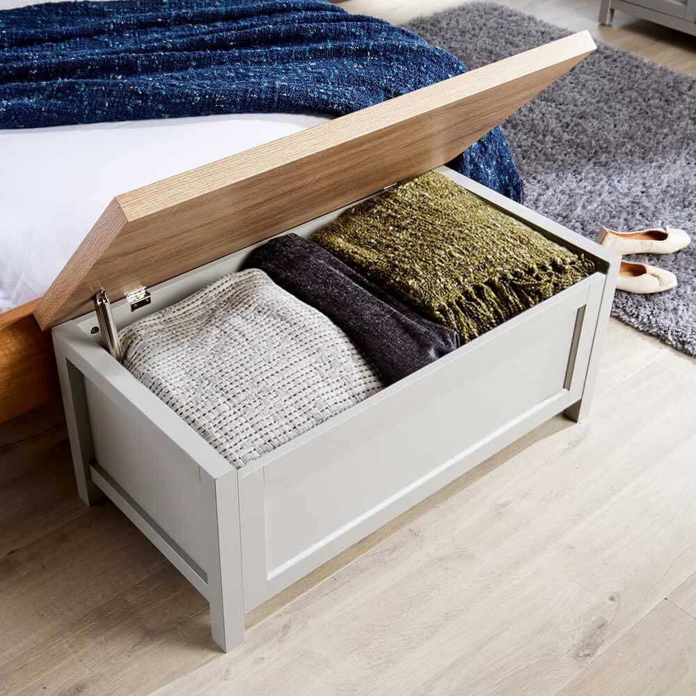 Home Source Avon Grey Ottoman Chest Image 3