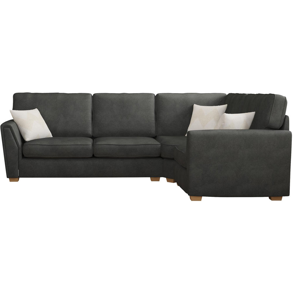 Wendleberry 3 Seater Steel Plush Velvet Fixed Back Right Hand Corner Sofa Image 3