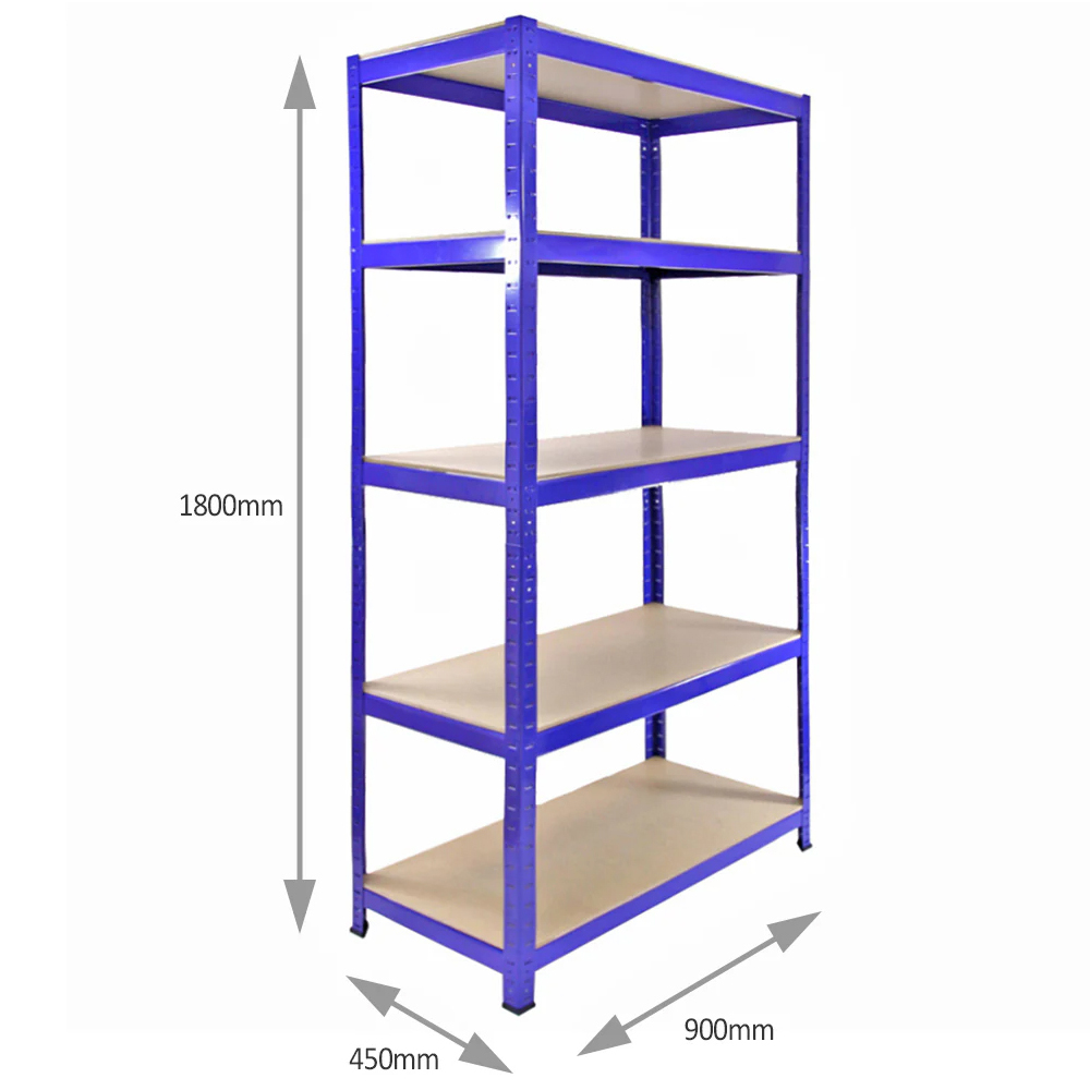 Monster Shop T-RAX Blue Metal Racking Units and Bay Connectors 180 x 90 x 45cm 3 Pack Image 5
