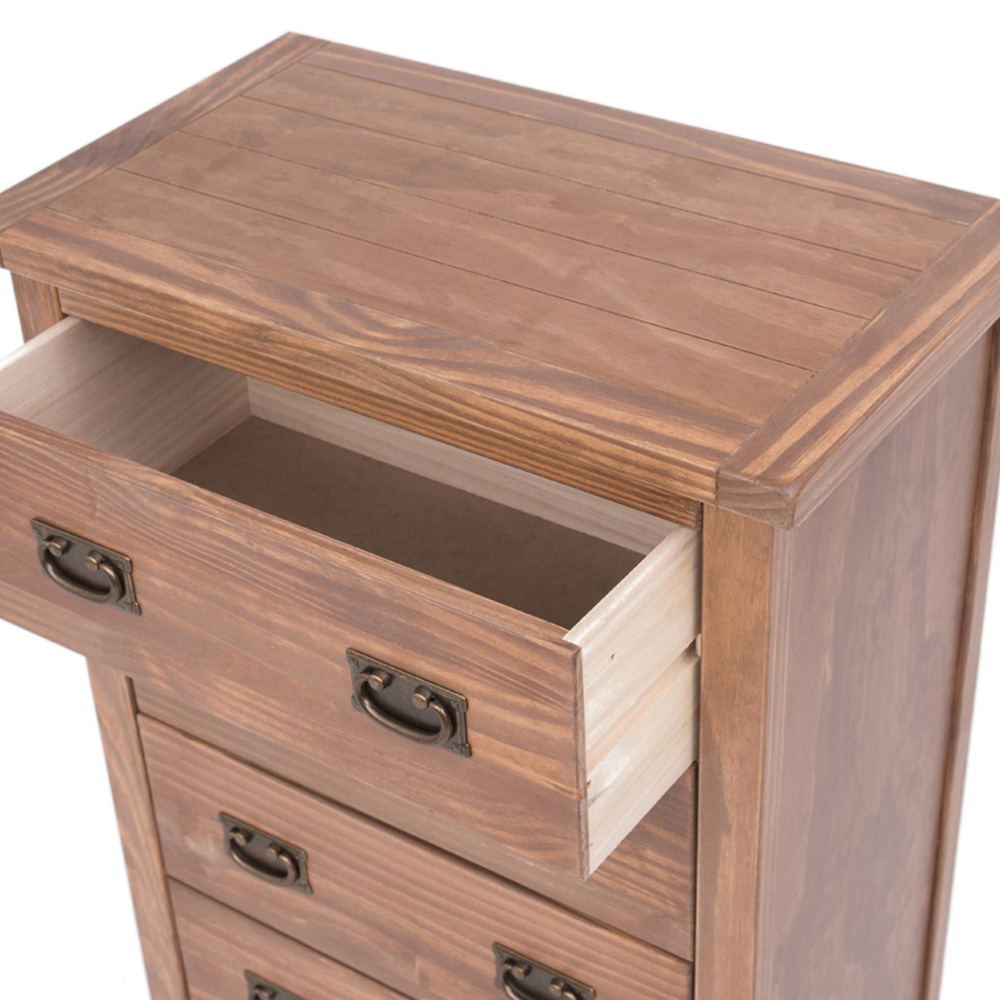 Cabinet Bits Padua 4 Drawer Light Brown Brass Drop Handle Chest of Drawers Image 5