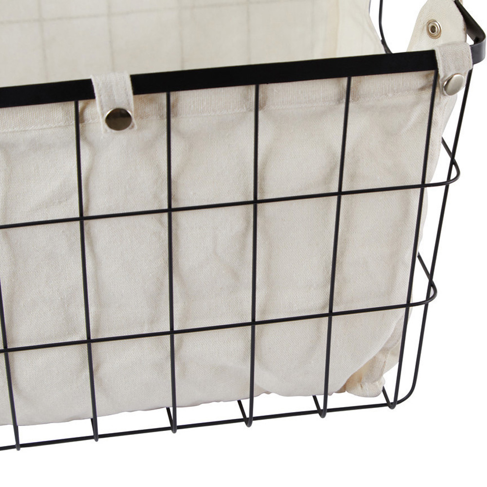 Premier Housewares Large Matte Black Wire Storage Basket Image 7