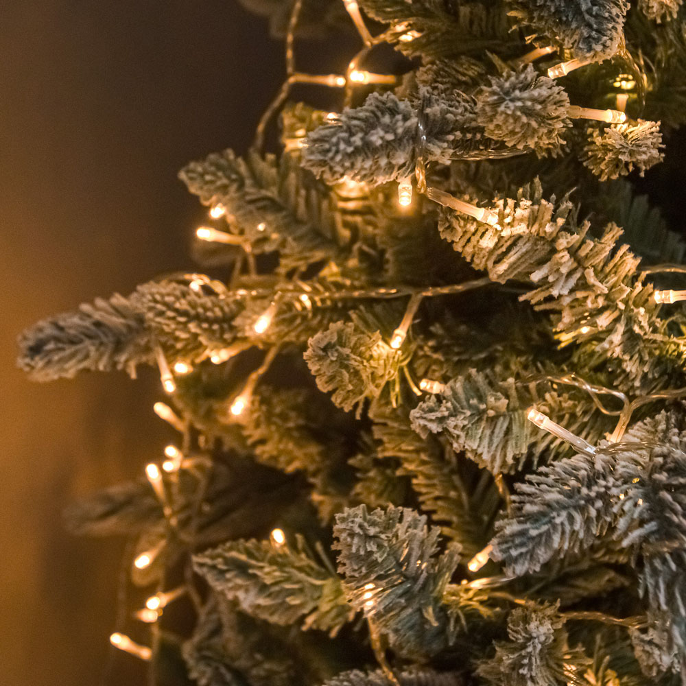 The Christmas Centre 120 Warm White LED Multifunction Clear Cable String Light 19m Image 5