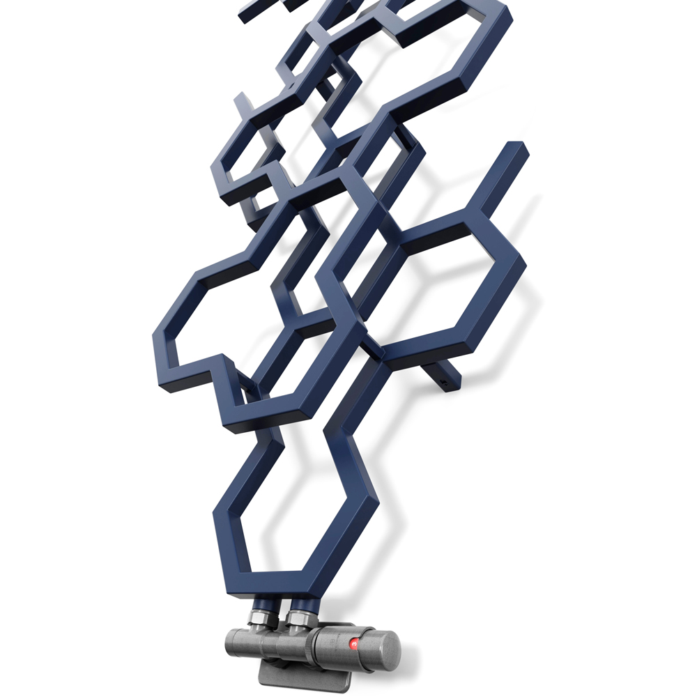 Terma Hex 1708 BTU Denim Radiator 1700 x 573mm Image 5