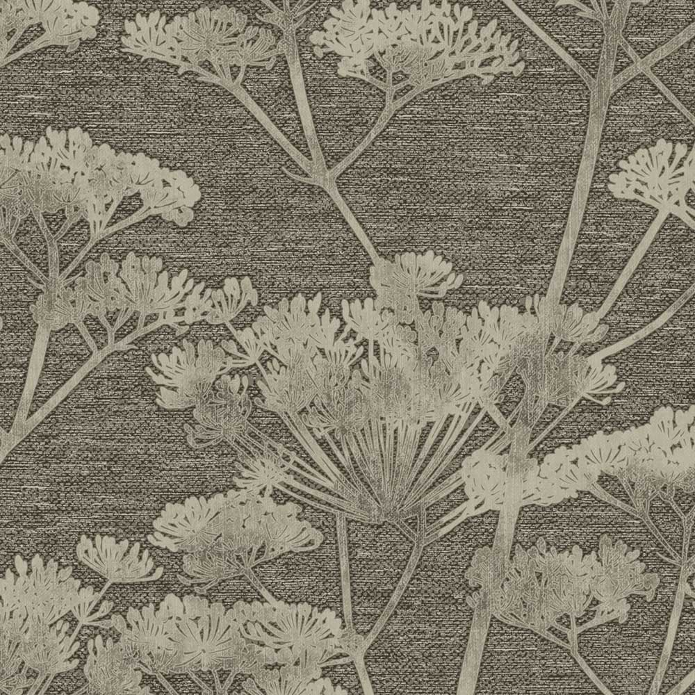Boutique Serene Seed-Head Taupe and Gold Wallpaper Image 3