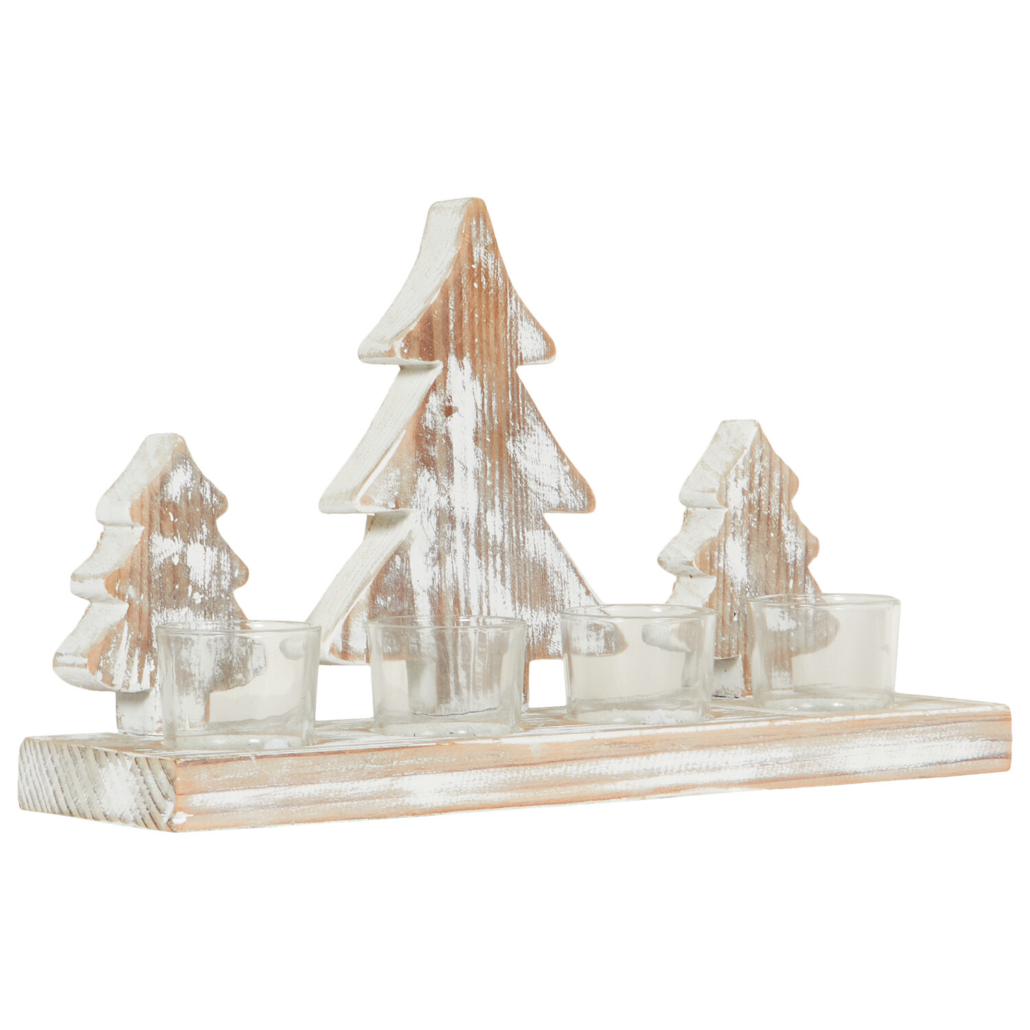 Wooden Forest Tealight Holder - Brown Image 2