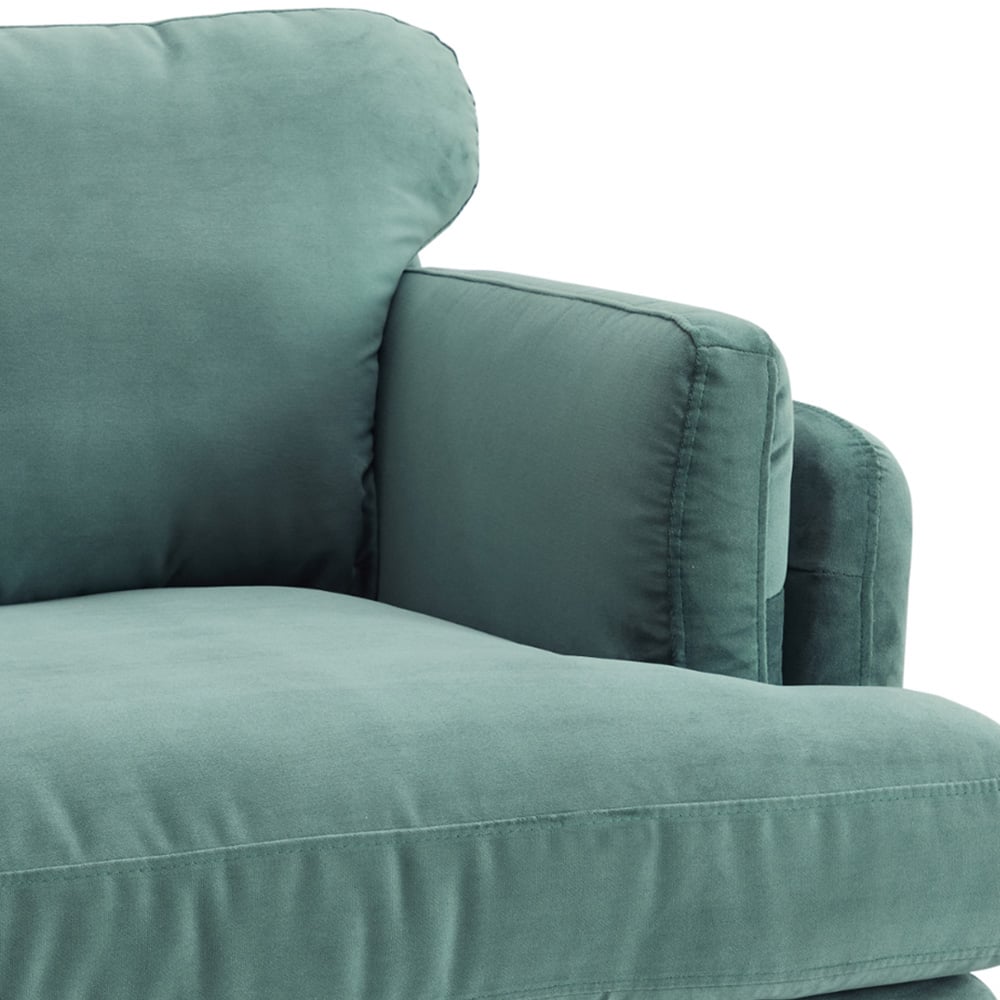 Home Detail Regent 3 Seater Teal Velvet Sofa Image 7