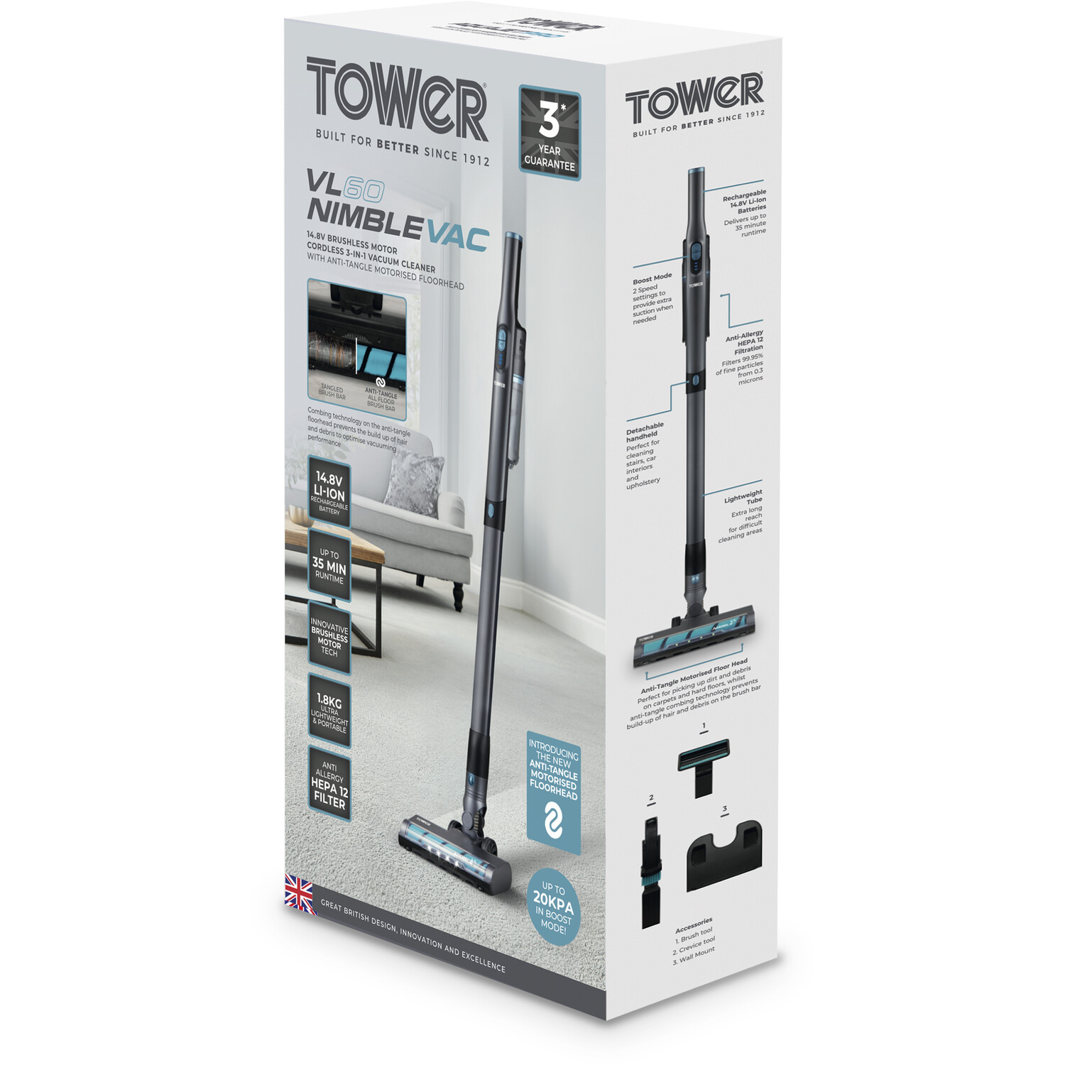 Tower Nimblevac Cordless Vacuum 14.8V 300W Image 2