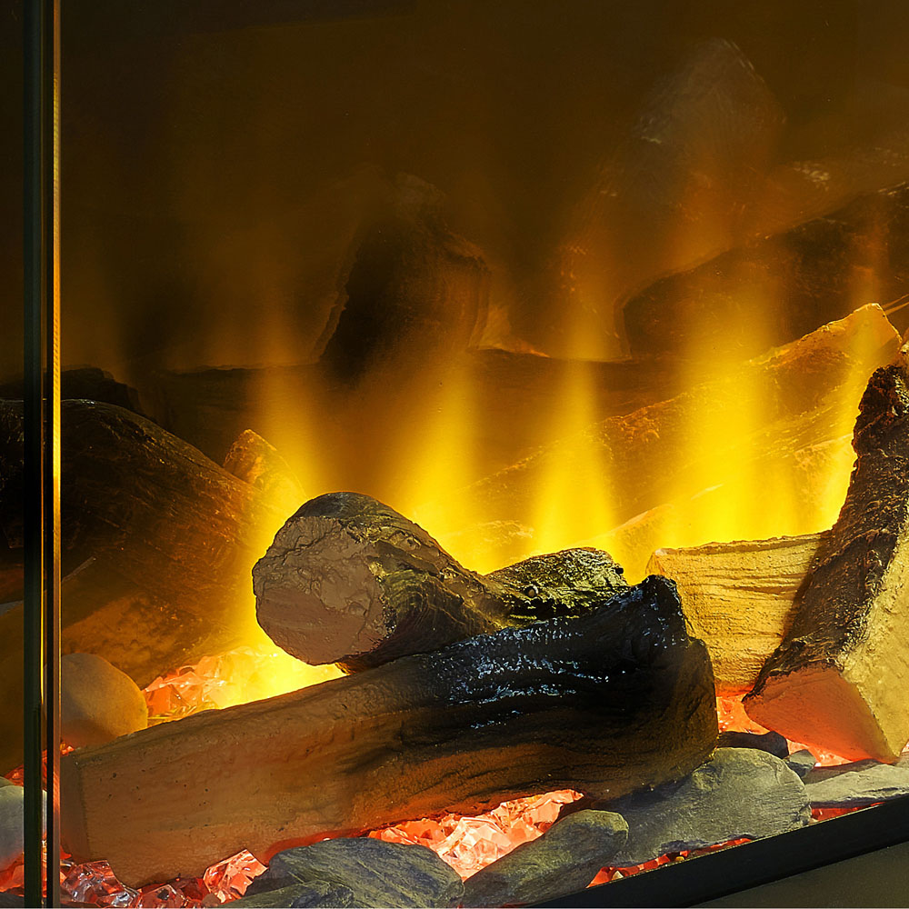 Acantha Aspire Fully Inset Media Wall Electric Fireplace 81 inch Image 5