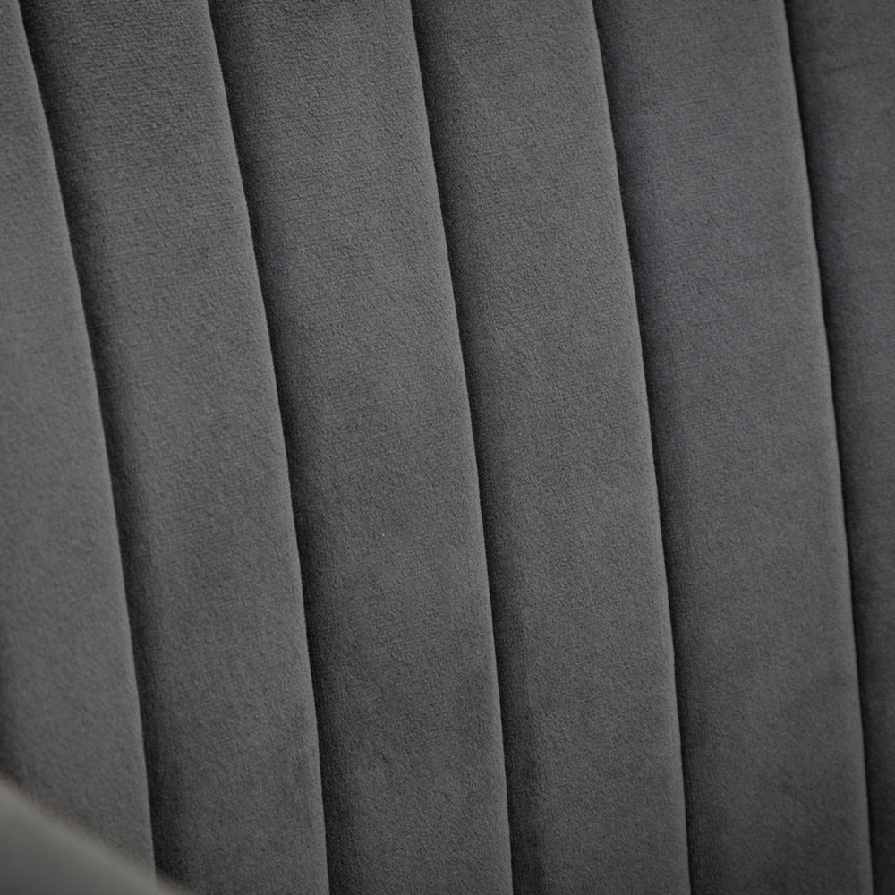 Julian Bowen Kahlo Grey and Black Velvet Swivel Office Chair Image 5