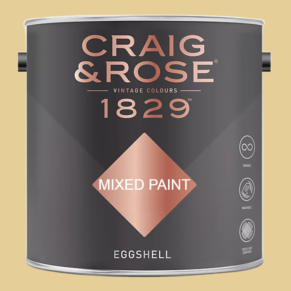 Craig & Rose 1829 Vintage Walls Wood and Metal Moorish Yellow Eggshell Paint 2.5L Image 2