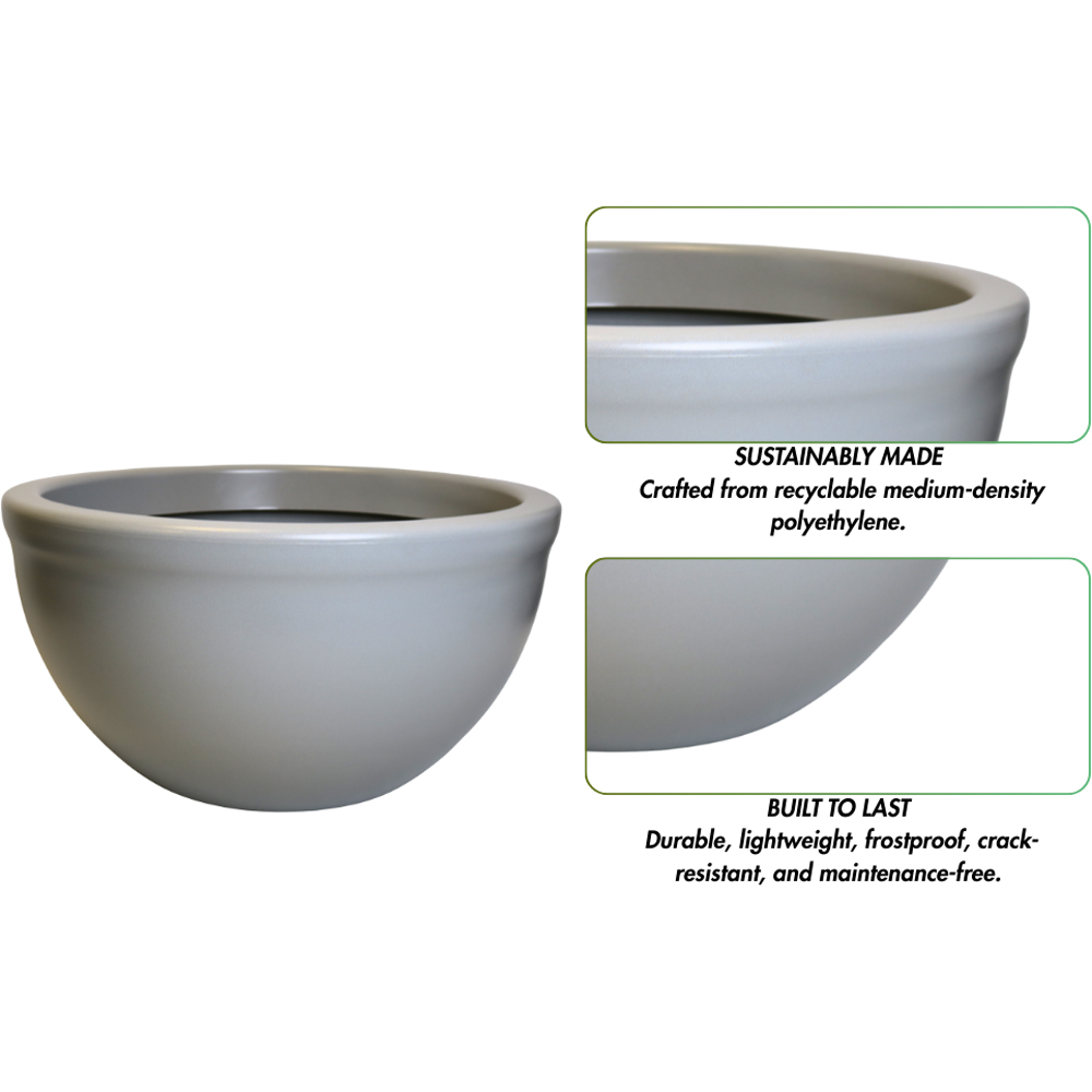 Trifibre Hampton Concrete Low Bowl Planter 46 x 88cm Image 6