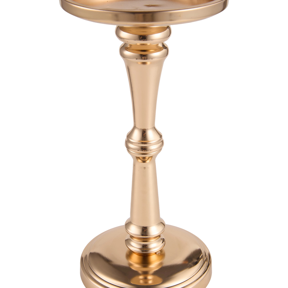 Living and Home Gold Metal Tiered Candle Holder Set of 3 Image 7