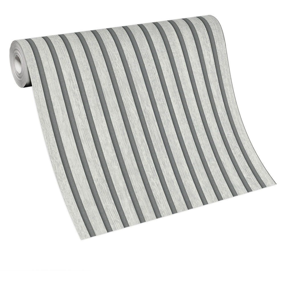 Erismann Acoustic Panel Wood Slat Grey Wallpaper Image 2