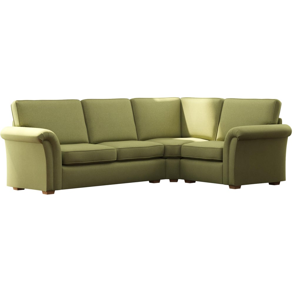 Castleacre 3 Seater Venice Olive Left Hand Fixed Back Corner Sofa Image 2