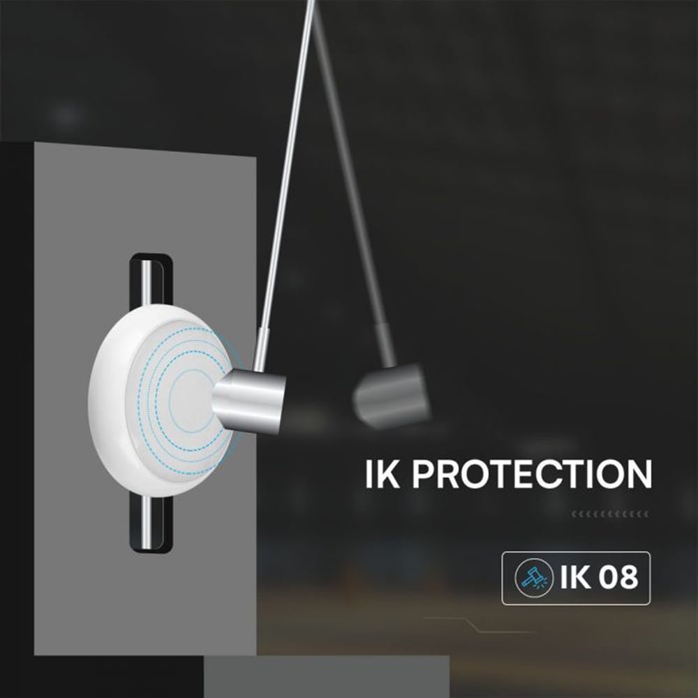 V-TAC All in One White Round CCT and Wattage Switchable Bulkhead Light Image 6