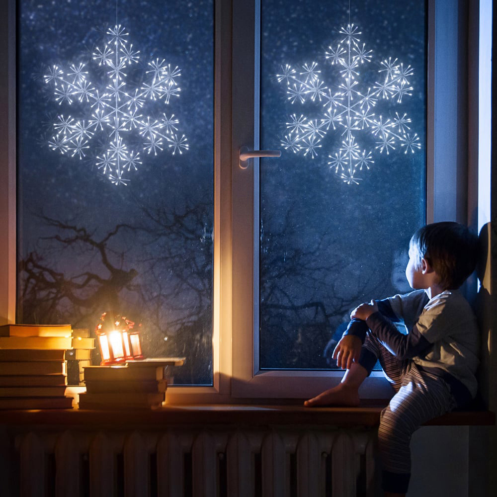 The Christmas Workshop 300 LED White Starburst Snowflake 60cm Image 4