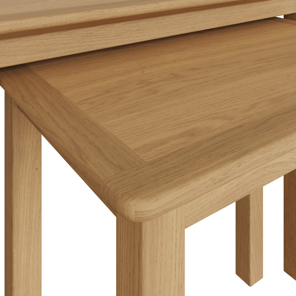 FWStyle Taberno Oak Nest of Table Set of 2 Image 3