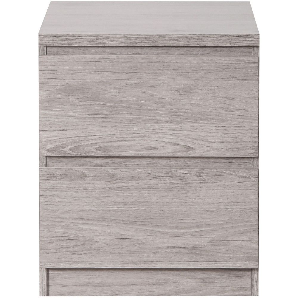 Julian Bowen Jupiter 2 Drawer Grey Oak Bedside Image 4