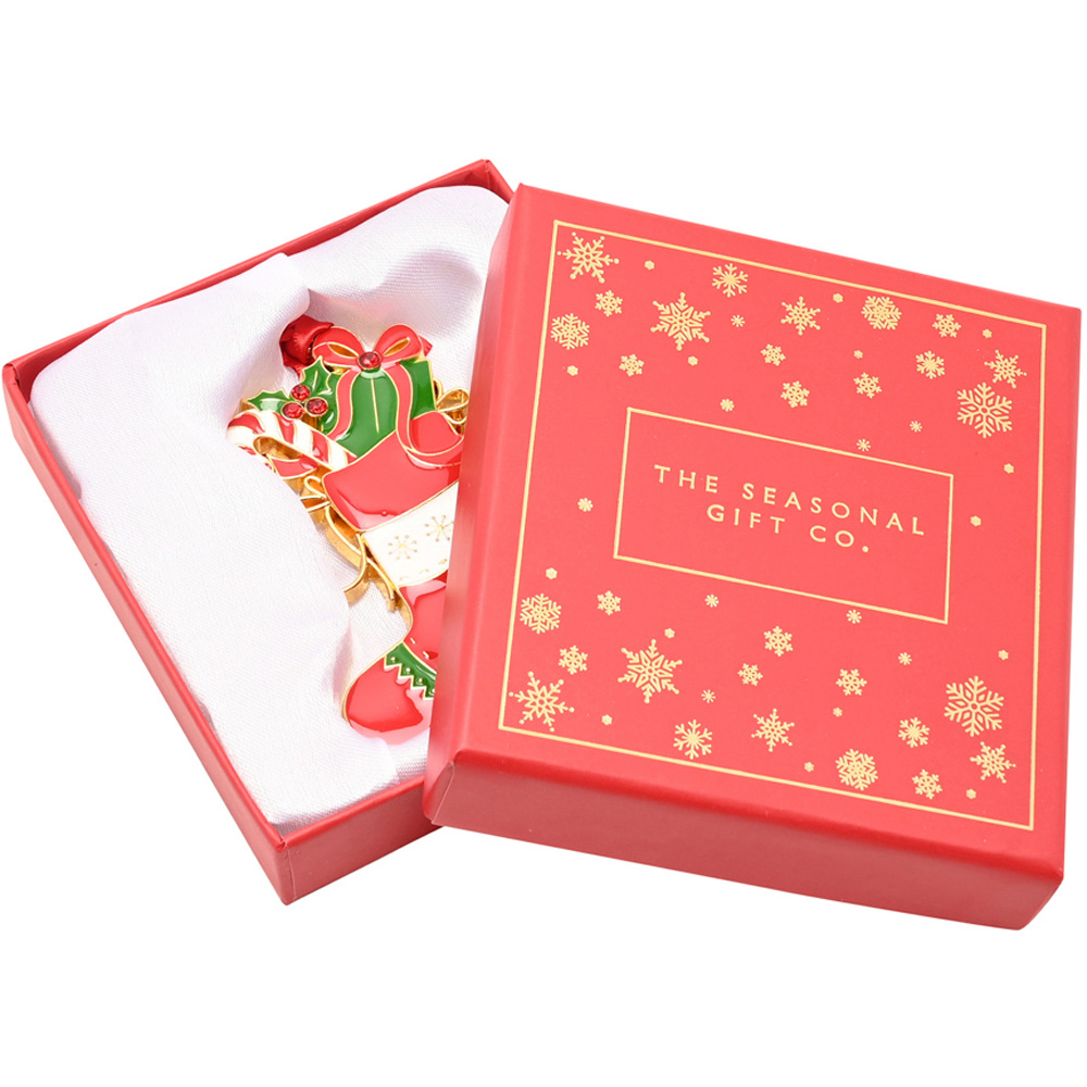 The Seasonal Gift Co Regal Tidings Stocking Collectable Christmas Tree Decoration 18cm Image 3