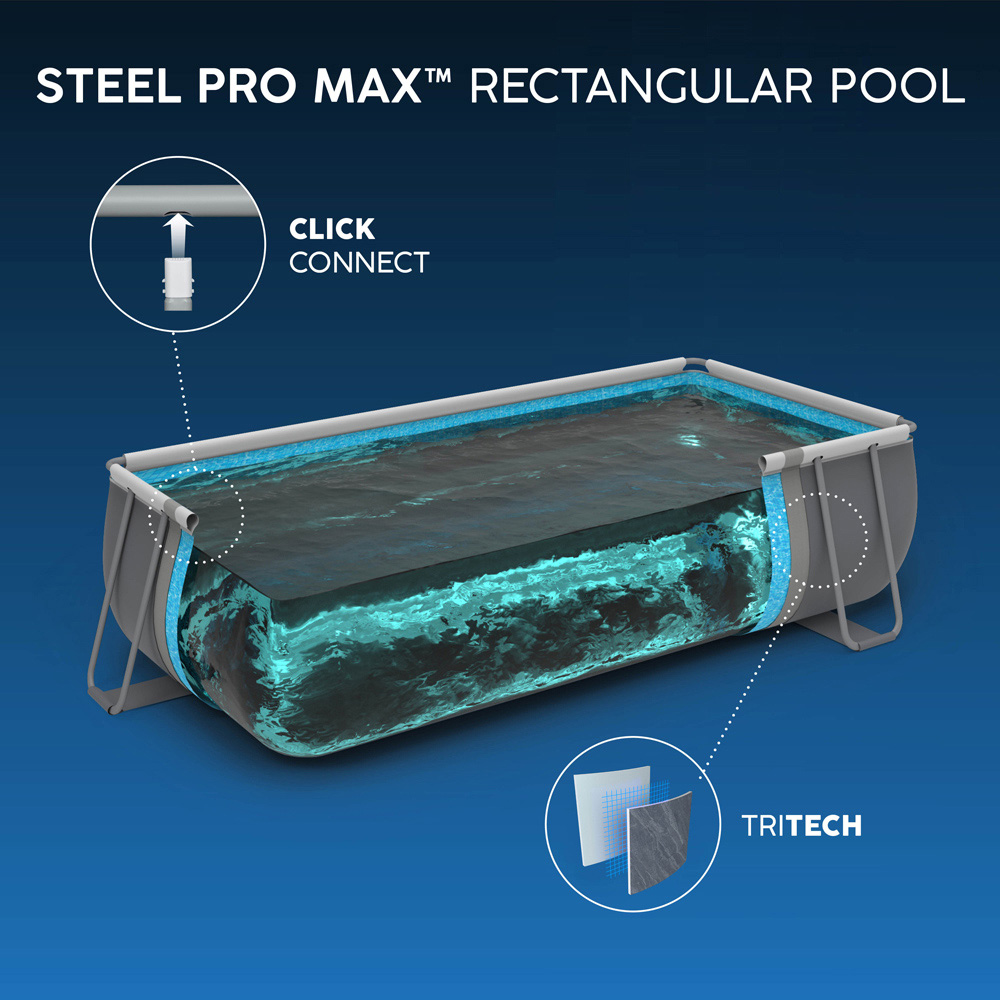 Bestway Steel Pro Max Rectangular Pool Set 13.3 x 6.7ft x 39.5 inch Image 7