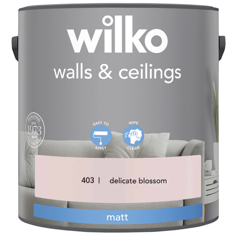 Wilko Walls & Ceilings Delicate Blossom Matt Emulsion Paint 2.5L Image 2