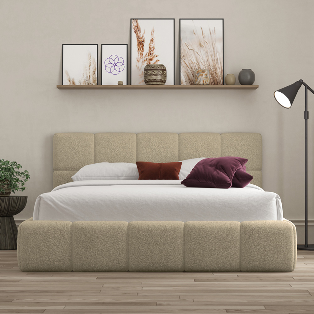 DS Living Ovella Super King Size Latte Cubed Bed Frame Image 3